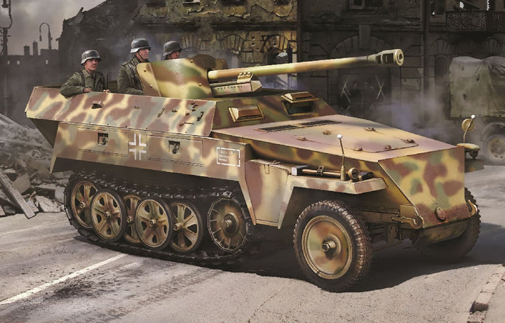 WW.II ドイツ軍 Sd.Kfz.250 ノイ 5cm Pak38対戦車砲搭載型 マジックトラック付属 1/35スケール 未塗装組立キット