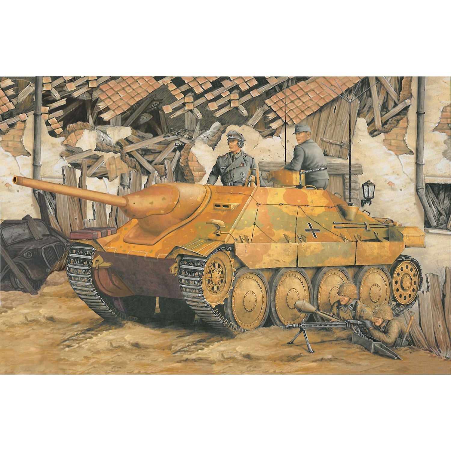 DRAGON(ドラゴン) WW.II ドイツ軍 駆逐戦車ヘッツァー 指揮戦車 1/35スケール 未塗装組立キット