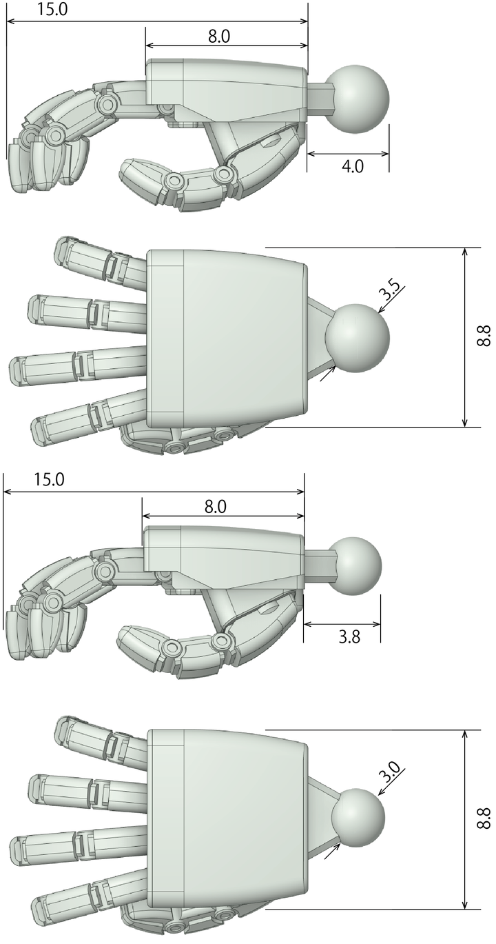 メカ用汎用ハンドパーツ 1/144スケール