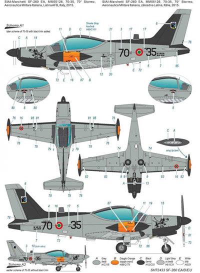 1/72 SIAI-マルケッティSF-260EA/D/EU練習機・後期キャノピー