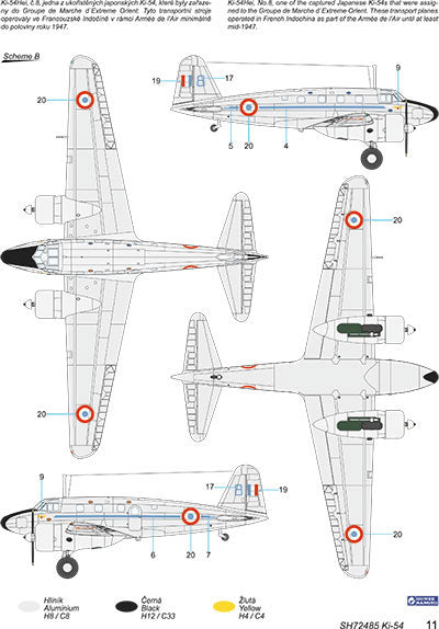 1/72 立川キ-54双発訓練輸送機ヒッコリー・戦後鹵獲マーキング