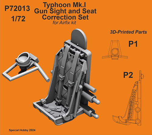 1/72 英・タイフーンMk.I用照準機&シート・エアフィクス