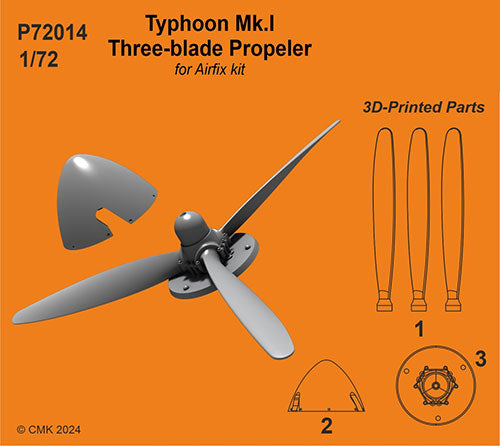 1/72 英・タイフーンMk.I用プロペラ&スピナー・エアフィクス