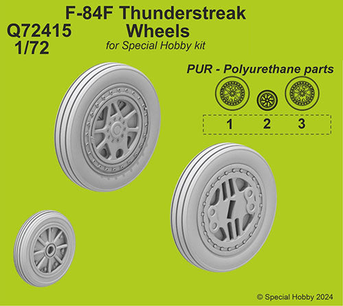 1/72 F-84Fサンダーストリーク用タイヤホイール・スペシャルホビー
