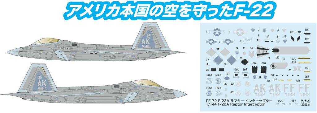 プラッツ(PLATZ) アメリカ空軍 F-22ラプター インターセプター