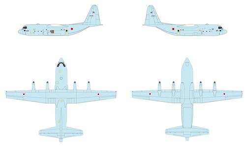 1/300 航空自衛隊 C-130 H 戦術輸送機 ハーキュリーズ スーダン緊急派遣機 2機セット