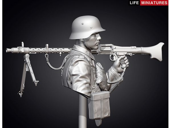 1/10 胸像 WWII ドイツ国防軍 MG34機関銃手 フランス1940