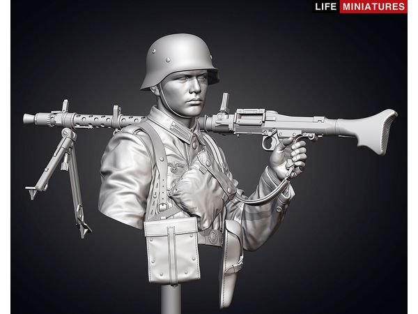 1/10 胸像 WWII ドイツ国防軍 MG34機関銃手 フランス1940