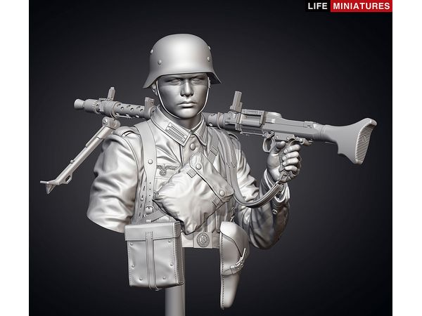 1/10 胸像 WWII ドイツ国防軍 MG34機関銃手 フランス1940