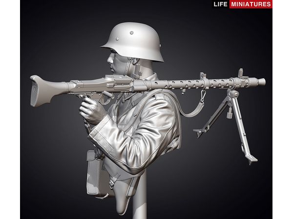 1/10 胸像 WWII ドイツ国防軍 MG34機関銃手 フランス1940