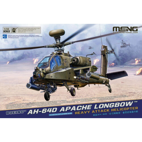 MENG MODEL(モンモデル) QS-004 ボーイング AH-64Dアパッチ・ロングボウ戦闘ヘリコプター 1/35スケール 未塗装組立キット