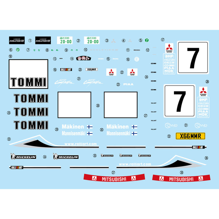 1/24 インチアップシリーズ ランサーエボリューションVII WRCラリーモデル