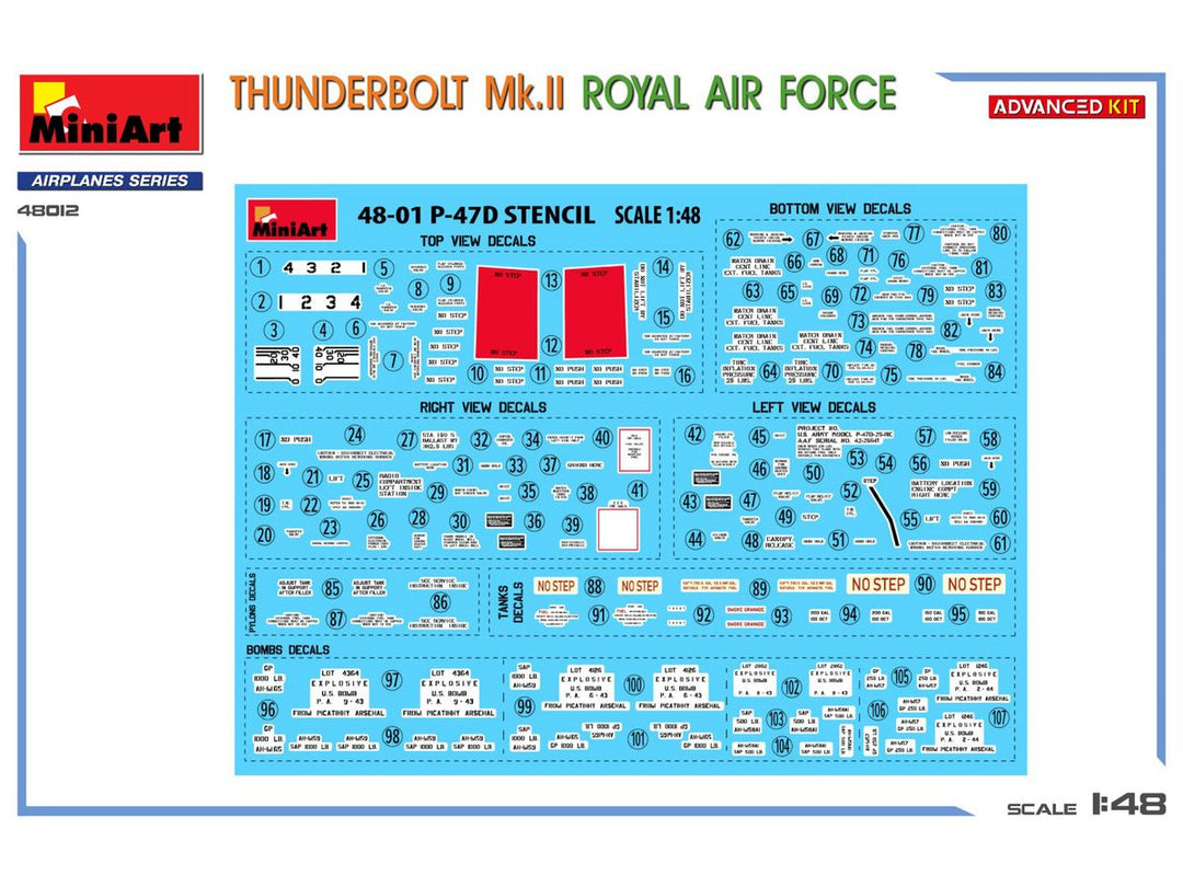 1/48 サンダーボルト Mk.II イギリス空軍 アドバンスドキット