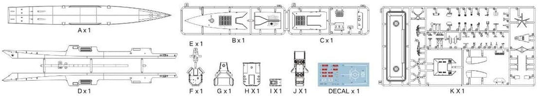 1/700 中国人民解放軍 海軍 055型 ミサイル駆逐艦 南昌 豪華版