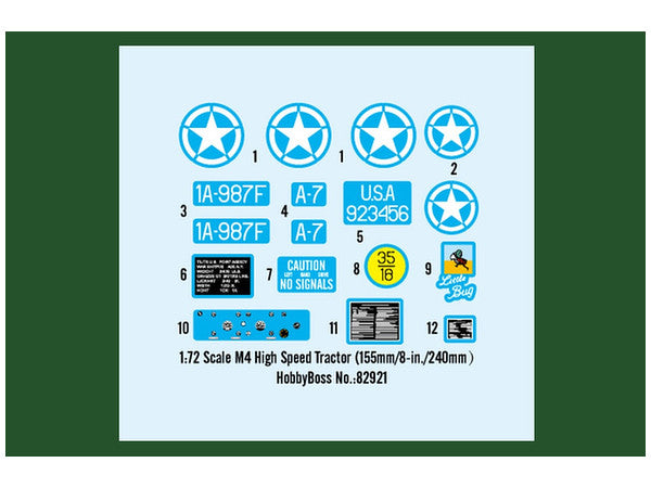 1/72 M4ハイスピードトラクター(155㎜/8ｲﾝﾁ/240mm)