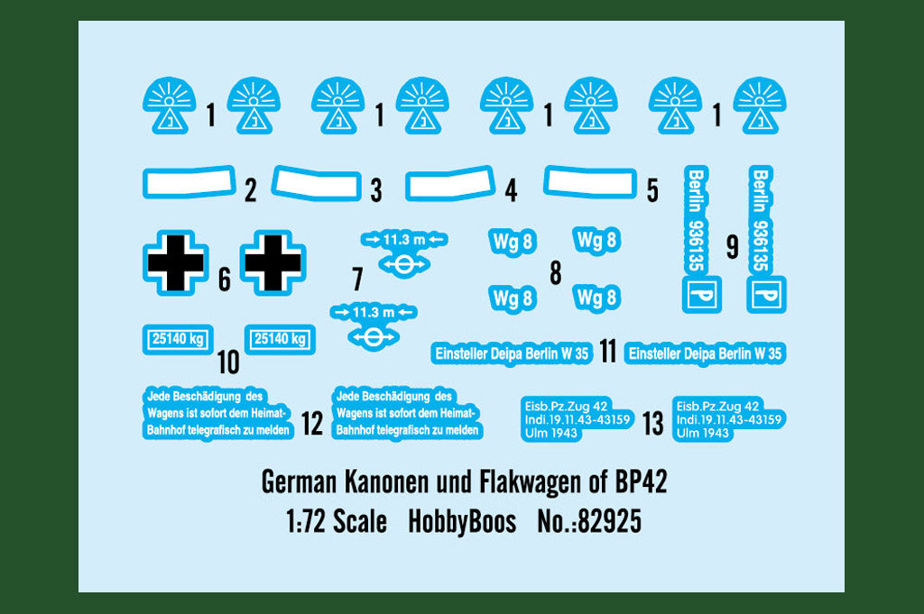 1/72 ドイツ装甲列車編成BP-42/対空砲車