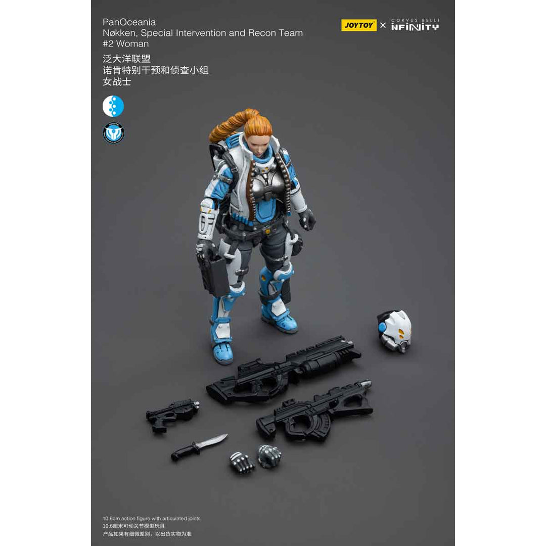 パン・オセアニア ノッケン特別介入偵察部隊 女性隊員(PanOceania Nokken, Special Intervention and Recon Team #2Woman) 1/18スケール