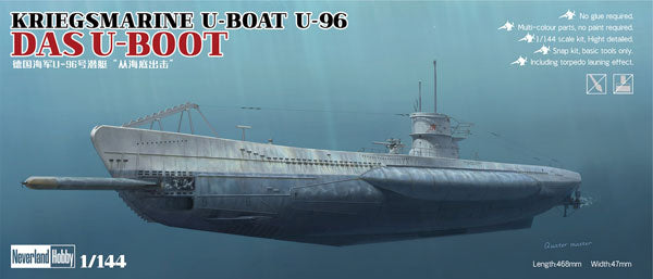 1/144 WW.II ドイツ海軍 Uボート VIIC U-96 `ダス・ブート`