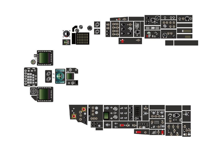 1/72 F-16C コクピットデカール ＆ 補強板シート