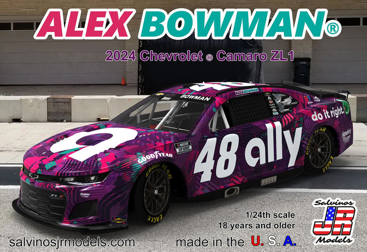 1/24 アレックス・ボウマン #48 アリー シボレー カマロ ZL1 NASCAR 2024