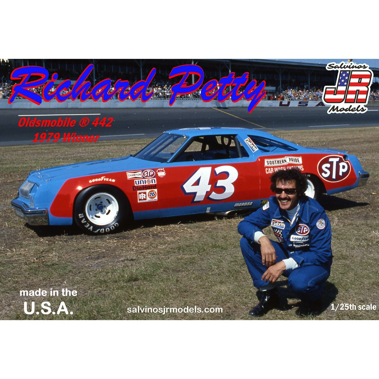 Salvinos JR Models(サルビノス J・R モデル) NASCAR 1979 デイトナ500ウイナー オールズモビル442 #43  リチャード・ペティ 1/25スケール 未塗装組立キット