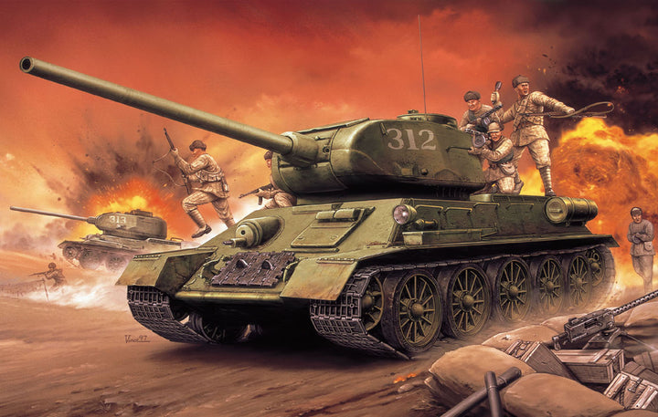 DRAGON(ドラゴン) 朝鮮戦争 中国人民志願軍 T-34/85 1/72スケール 未塗装組立キット