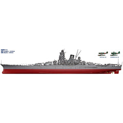 モノクローム A140 1/200 日本海軍戦艦 大和 1/200 色分け済み組立