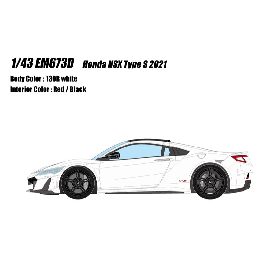 Make Up(メイクアップ) Honda NSX Type S 2021 130Rホワイト EIDOLON(アイドロン) 1/43スケールミニカー