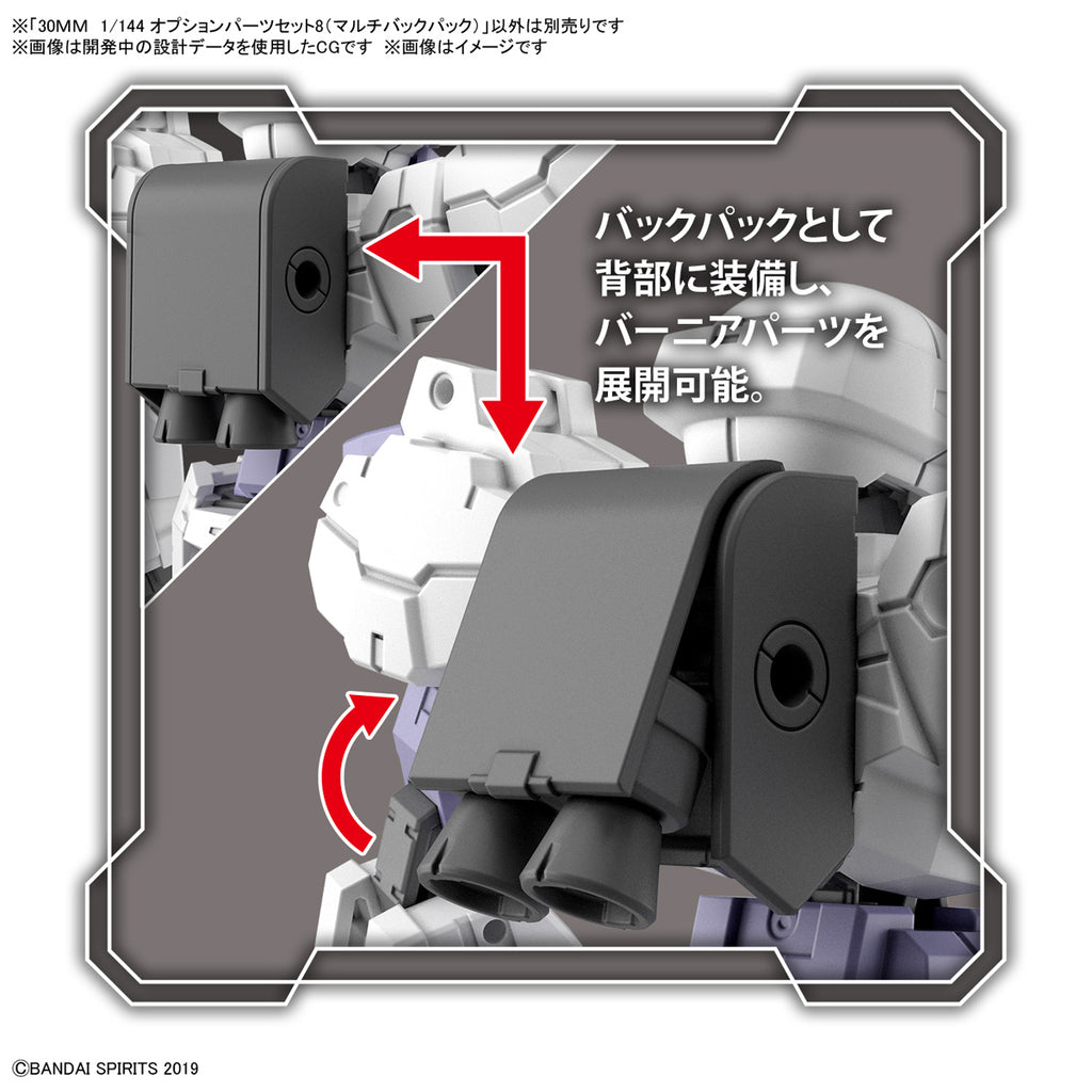 オプションパーツセット8…マルチバックパック) 30mm武器パーツビーム