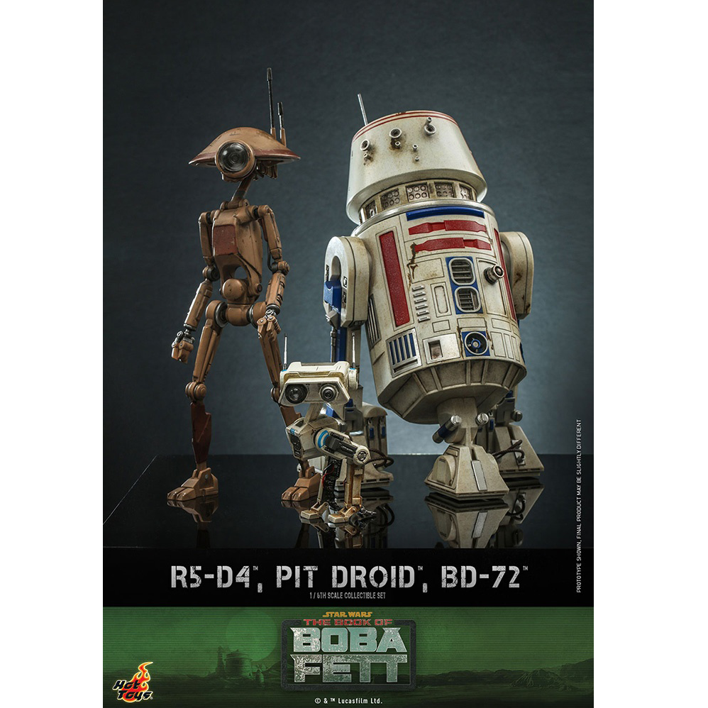 HotToys（ホットトイズ） Ｒ５-Ｄ４＆ピット・ドロイド＆ＢＤ-７２（３体セット） テレビ・マスターピース 1/6スケール 塗装済みフィギュア