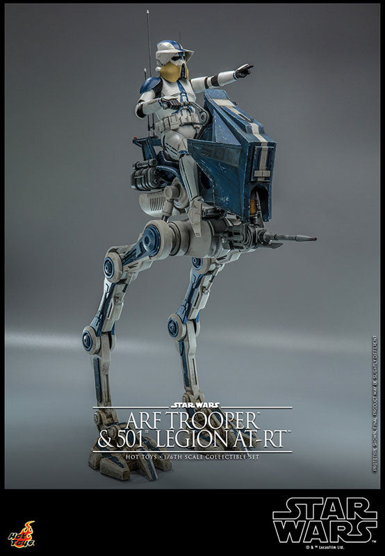 HotToys(ホットトイズ) 『スター・ウォーズ：クローン・ウォーズ』ARFトルーパー＆AT‐RT 第501大隊版 テレビ・マスターピース  1/6スケール 塗装済み可動フィギュア