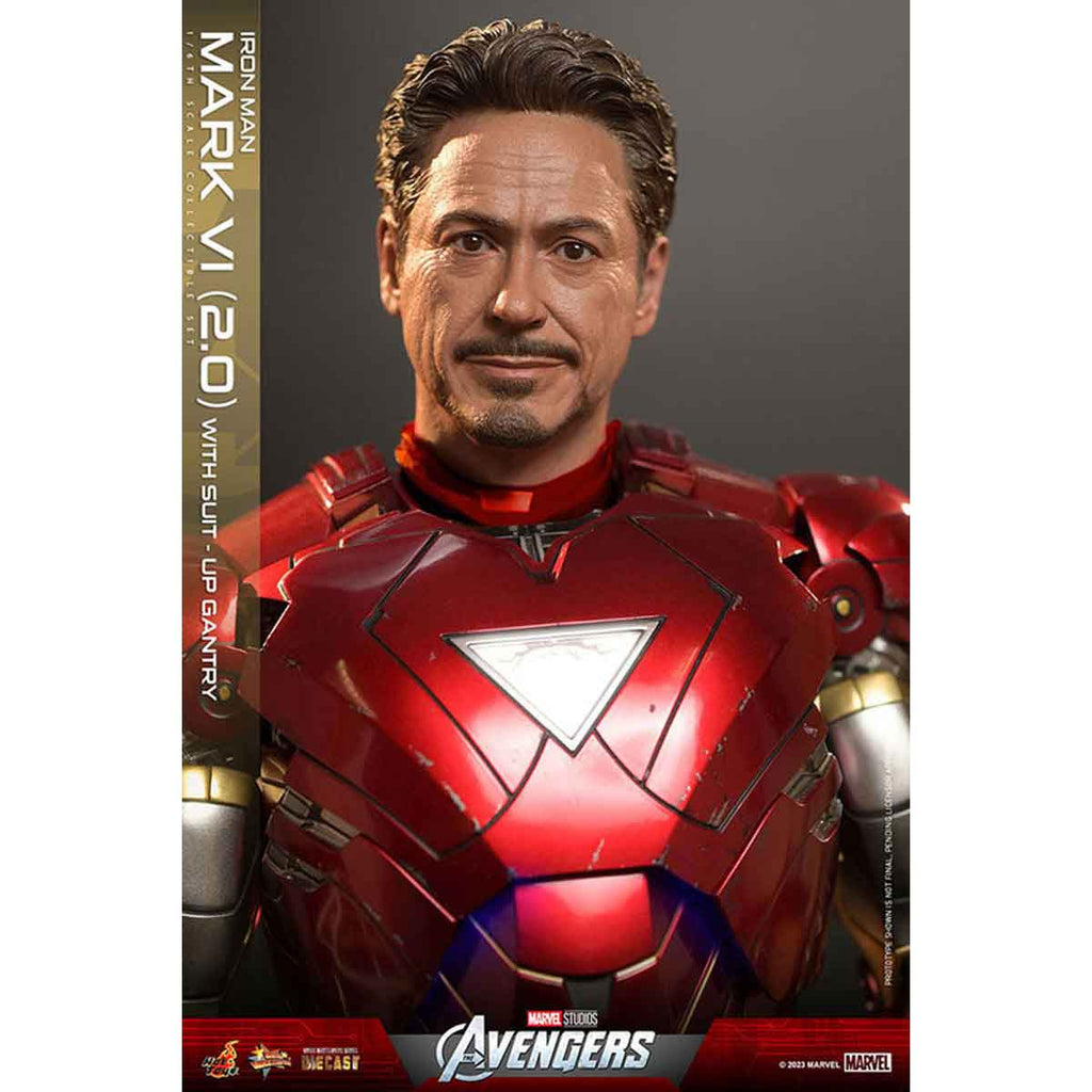 HotToys(ホットトイズ) アベンジャーズ アイアンマンマーク6（２.０版）パワードスーツ装着機付 ムービー・マスターピース ＤＩＥＣＡＳＴ  1/6スケール 塗装済み可動フィギュア