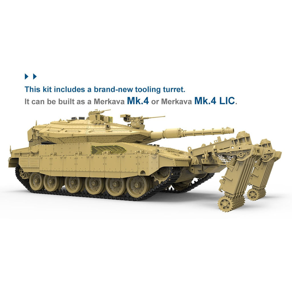 MENG MODEL(モンモデル) TS-049 1/35 イスラエル主力戦車メルカバMk.4/4  LIC、Nochri-Kai地雷処理システム搭載組立キット