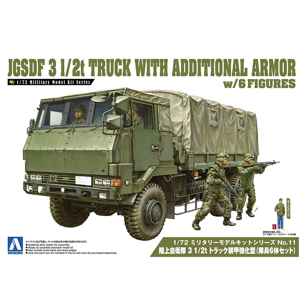 青島文化教材社(AOSHIMA) 陸上自衛隊 3 1/2t トラック装甲強化型（隊員
