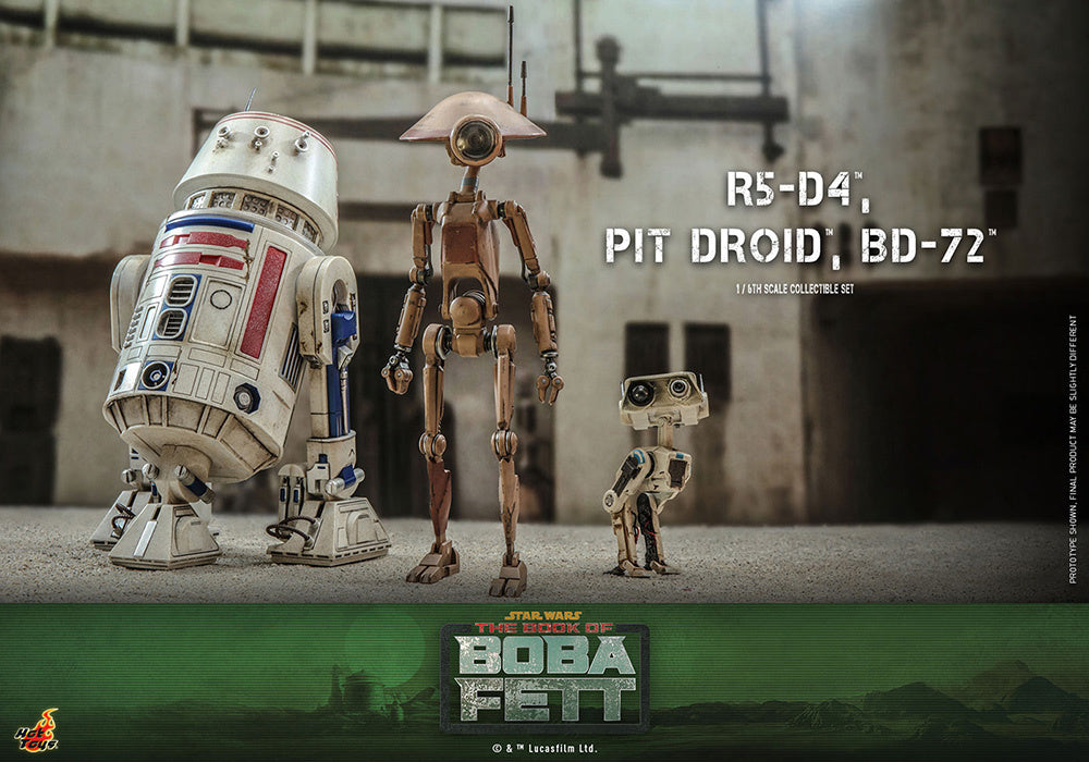 HotToys（ホットトイズ） Ｒ５-Ｄ４＆ピット・ドロイド＆ＢＤ-７２（３体セット） テレビ・マスターピース 1/6スケール 塗装済みフィギュア