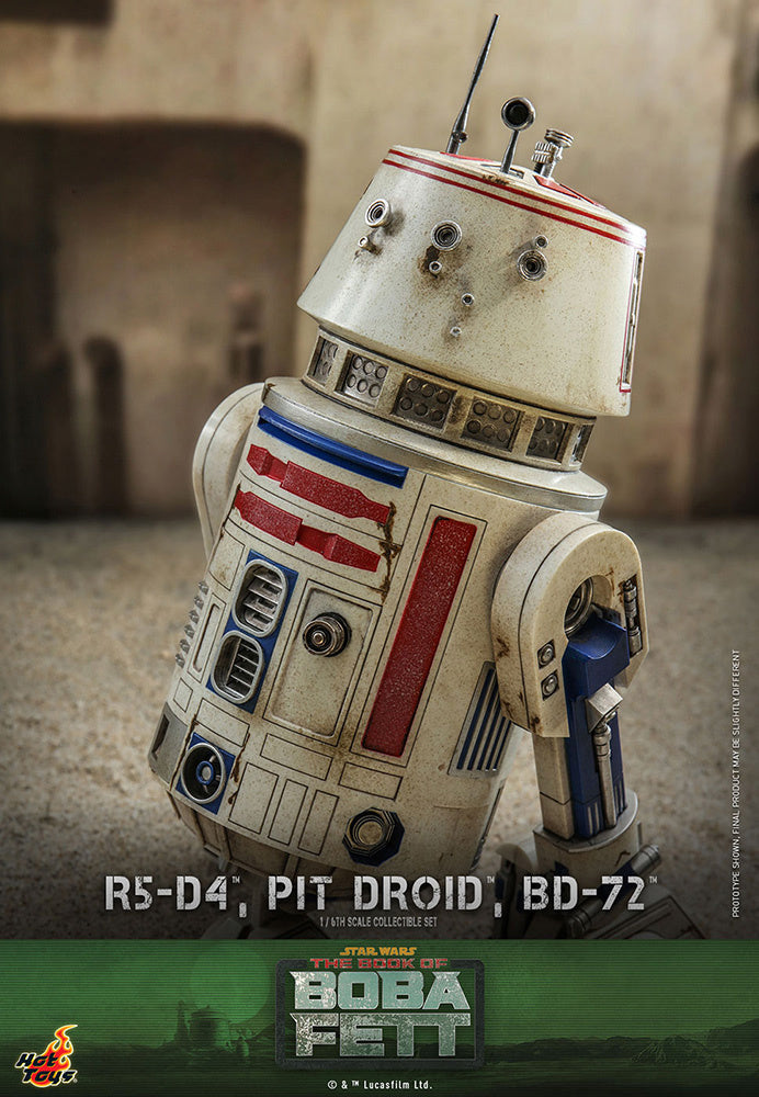 HotToys（ホットトイズ） Ｒ５-Ｄ４＆ピット・ドロイド＆ＢＤ-７２（３体セット） テレビ・マスターピース 1/6スケール 塗装済みフィギュア