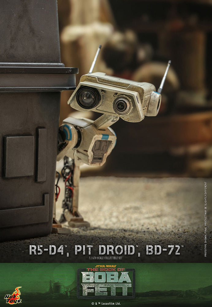 HotToys（ホットトイズ） Ｒ５-Ｄ４＆ピット・ドロイド＆ＢＤ-７２（３体セット） テレビ・マスターピース 1/6スケール 塗装済みフィギュア